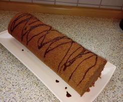 Vollkorn - Biskuitrolle mit Schokoladencreme