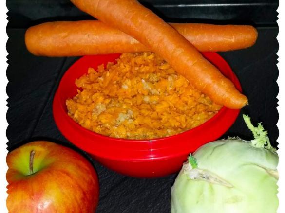 Rohkostsalat Kohlrabi - Möhren - Apfel