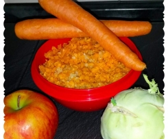 Rohkostsalat Kohlrabi - Möhren - Apfel