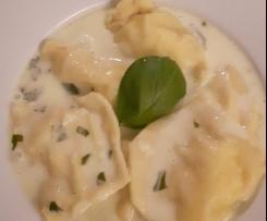 Ravioli mit Garnelenfüllung Ricotta Füllung