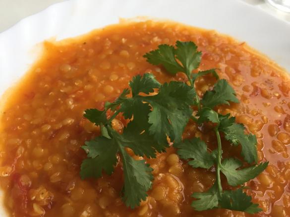 Rote-Linsen-Suppe (vegan)