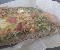 Ofenbrot - rustikaler Spinatflammkuchen