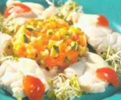 Seeteufel-Medaillons mit Fenchelsauce