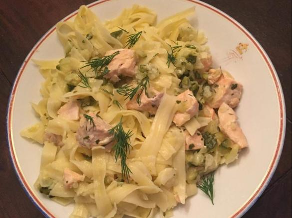 Tagliatelle mit Lachs glutenfrei