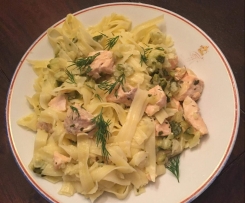 Tagliatelle mit Lachs glutenfrei