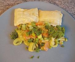 Maultaschen Asia-Art mit Gemüse