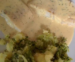 Kabeljau mit Broccoli-Kartoffel-Stampf