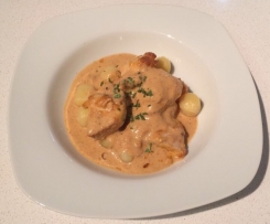 Pesto Sahne Hähnchen mit Gnocchi