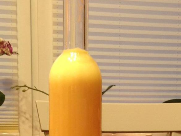 Eierlikör mit ganzen Eiern, laktosefreier Milch und Schlagsahne und etwas mehr Schmackes😉