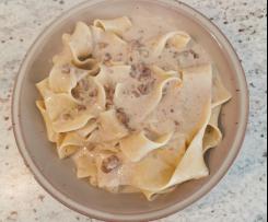Papardelle mit cremiger Maronensoße