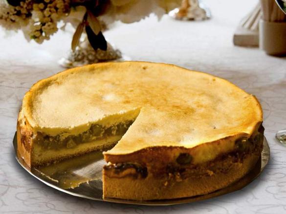 Feiner Rhabarberkuchen mit Quarkguss