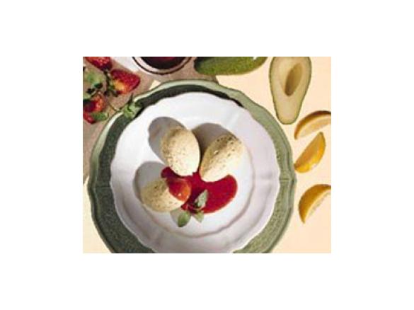 Avocadocreme mit Erdbeerpüree