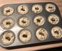 Marzipan-Haselnuss-Muffins mit Nougatkern