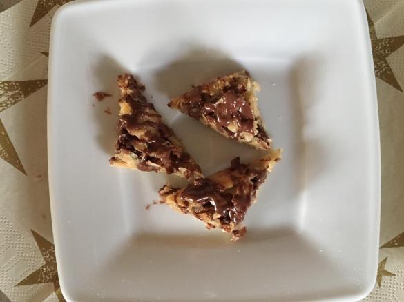 Nussecken mit Nougat