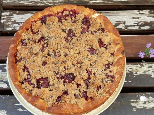 Kirschkuchen mit Schokostreuseln