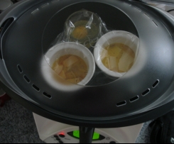 Variation von Frühstücksei im Glas