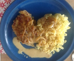 Zwiebelsahneschnitzel ohne "fix"