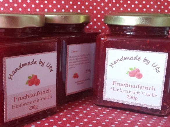 Fruchtaufstrich Himbeere mit Vanille