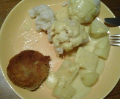 "Fisch Frikadelle , Fischburger, Fisch" aus Tofu vegan