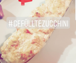 Gefüllte Zucchini überbacken