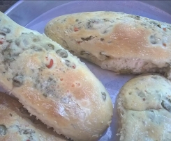 Ciabatta mit grünen Oliven