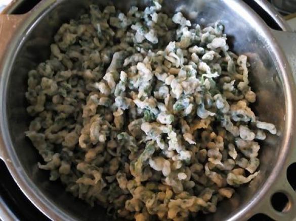 Spinatspätzle mit Dinkelvollkornmehl à la Sofie