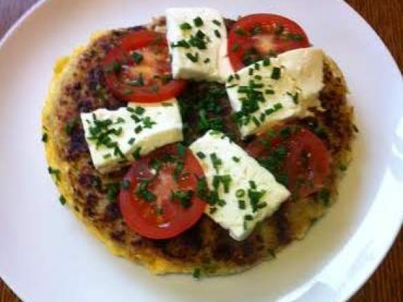 Riesenpuffer mit Fetakäse