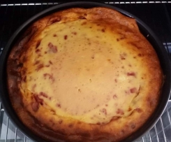 Käsekuchen mit Erdbeeren american Style ohne Teigrand