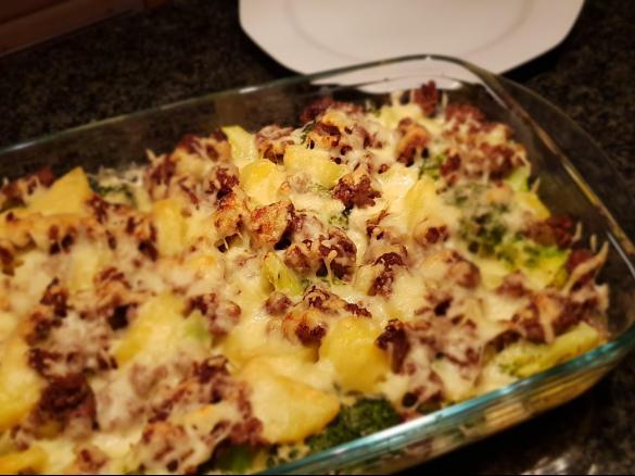 Brokkoli-Hack-Gratin