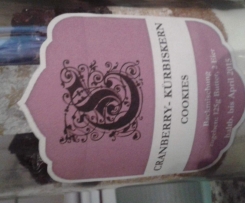 Backmischung im Glas  *Cranberry-Kürbiskern- Cookies*