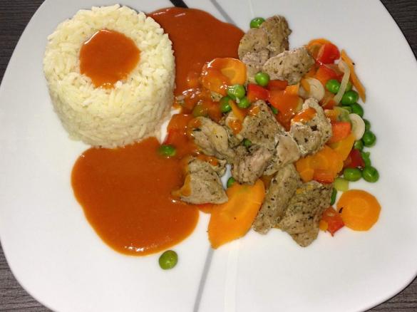 Gyros mit Gemüsereis