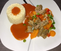 Gyros mit Gemüsereis