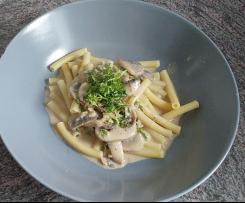 Pilz - Rucola - Rahmsosse mit Nudeln