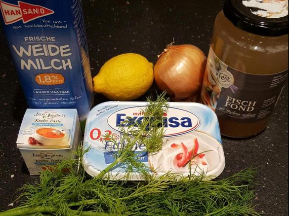 Fisch-Frischkäsesauce -köstlich zu Lachs!