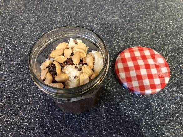 Bananen-Schoko-Haferflocken Frühstück