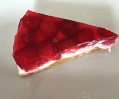 Erdbeer-Frischkäsetorte ohne Backen "No Bake Cake"