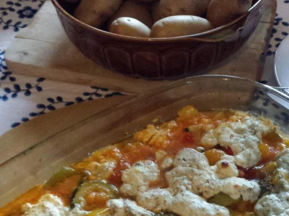 Paprika/Zucchini überbacken