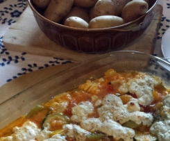 Paprika/Zucchini überbacken