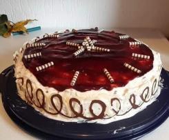 Stracciatella-Kirsch Torte // schnell