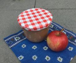 Apfelmus aus ungeschälten Äpfeln, (fast) ohne Zucker