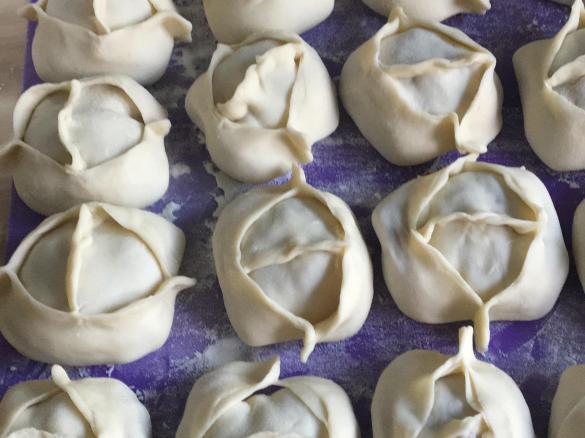 Russische Teigtaschen (Manti)