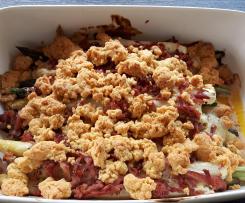Spargelcrumble grün / weiß