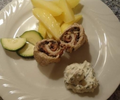 Putenrouladen mit Kartoffeln