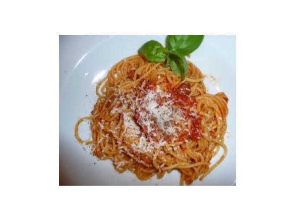 Spaghetti nach "Amatriciana"-Art