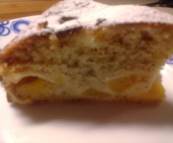 Pfirsich-Nusskuchen mit Guss