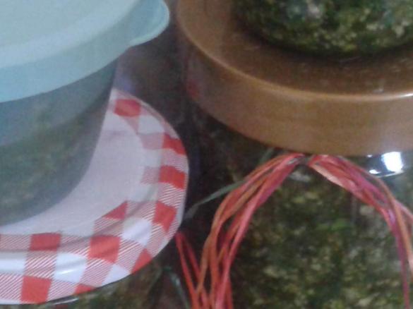 grobes Pesto - Knofel, Koriander & Basilikum