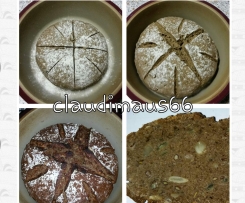 Kraftklotz 100% - kräftiges Roggenbrot  ( Schwarzbrot)