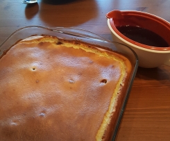 Griesauflauf mit Sauerkirschen