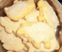 Kokos-Osterplätzchen/Lämmchen/Hasen