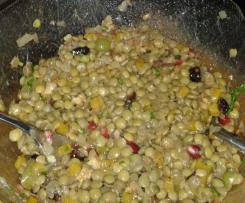 Linsensalat mit Cranberries und Granatapfel